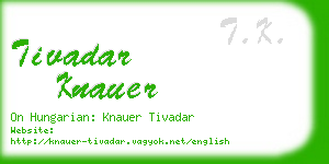 tivadar knauer business card